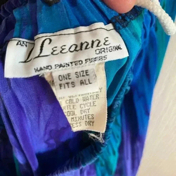 L Leeanne Vintage Hand Painted Fibers Skirt Set Size Medium - Picture 12 of 12